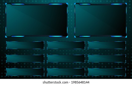 Diseño de conjunto de superposición del panel de streaming de Twiter