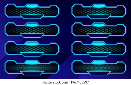 Twitch streaming panel set design.