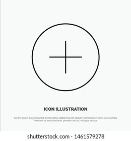 Twitter, Add, Contact Line Icon Vector. Vector Icon Template background