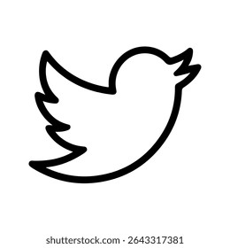 Twitter bird icon social media logo design