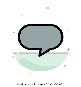 Twitter, Chat, Chatting Abstract Flat Color Icon Template