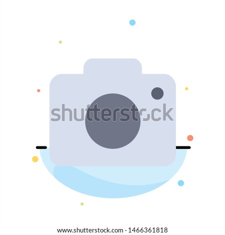 Twitter, Image, Picture, Camera Abstract Flat Color Icon Template. Vector Icon Template background