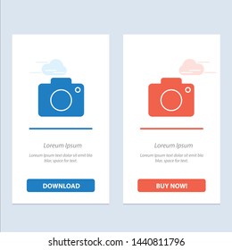 Twitter, Image, Picture, Camera  Blue and Red Download and Buy Now web Widget Card Template