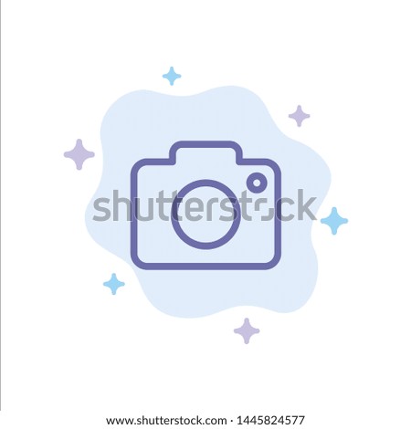 Twitter, Image, Picture, Camera Blue Icon on Abstract Cloud Background