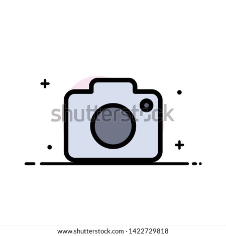 Twitter, Image, Picture, Camera  Business Flat Line Filled Icon Vector Banner Template