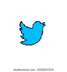 Twitter logo round icon in light blue color