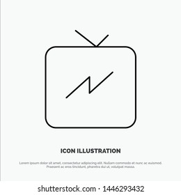 Twitter, Power, Refresh Line Icon Vector