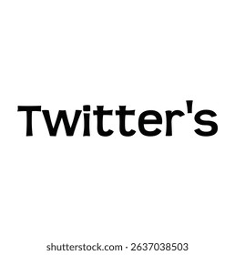 twitter's text for T-shirt print and other use on white background.