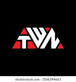 TWN triangle letter logo design with triangle shape. TWN triangle logo design monogram. TWN triangle vector logo template with red color. TWN triangular logo Simple, Elegant, and Luxurious design.