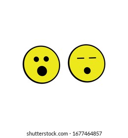 Two 3D Smile Face Vector