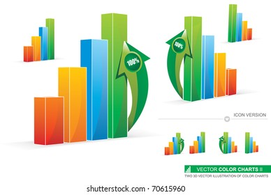 Two 3D Vector Illustration Of Color Charts