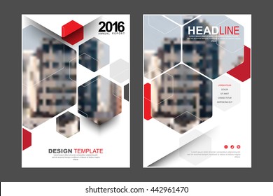 Two A4 Size, Abstract Hexagon Polygon Frame Elements Marketing Business Corporate Design Template. Eps10 Vector