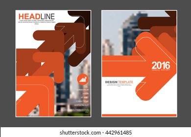 Two A4 size, abstract overlapping arrows elements marketing business corporate design template. eps10 vector