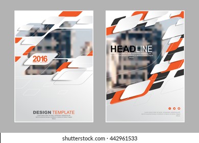 Two A4 size, abstract technology elements marketing business corporate design template. eps10 vector