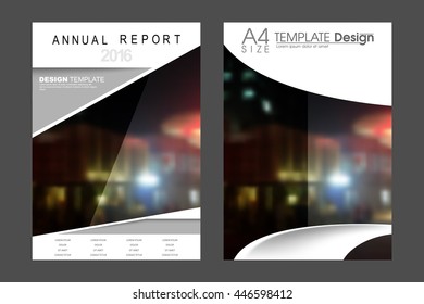 Two A4 size, annual report marketing business corporate design template. eps10 vector