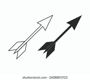 Two Abstract Arrows Against a White Background