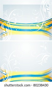 Two abstract backgrounds for design. Vector