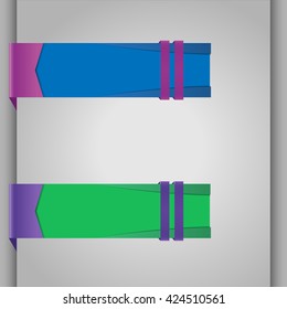 Two abstract banners with free space for optional text. 