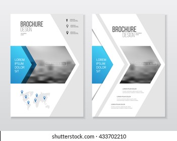 Two Abstract business Flyers vector templates in A4 size with photo and text. 