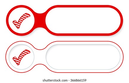 Two abstract buttons for your text and check box