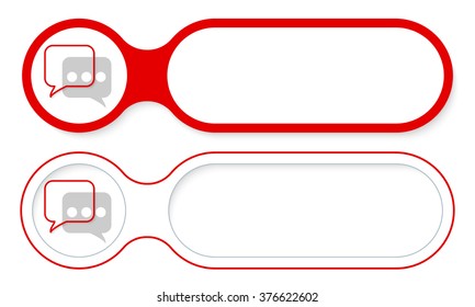 Two abstract buttons for your text and speech bubble