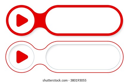 Two abstract buttons for your text and play symbol