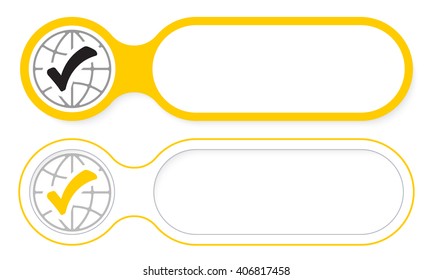 Two abstract buttons for your text and check box