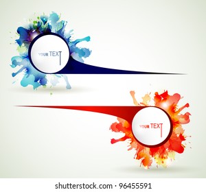 Two Abstract  emblem  with place for your text