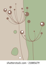 two abstract flowers