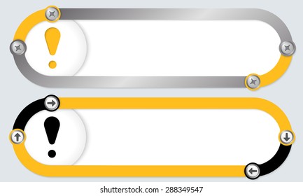 Two abstract frames for your text and exclamation mark