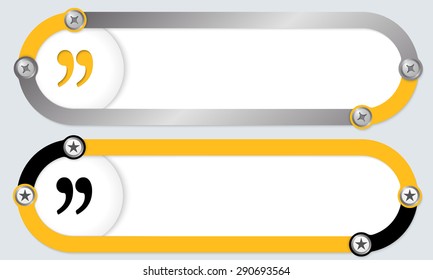 Two abstract frames for your text and quotation mark