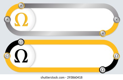 Two abstract frames for your text and omega