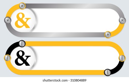 Two abstract frames for your text and ampersand