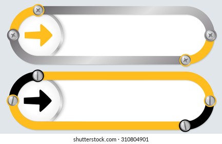 Two abstract frames for your text and arrow