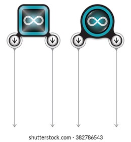 Two abstract frames for your text and infinity symbol