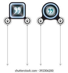 Two abstract frames for your text and quotation mark