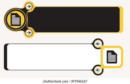 Two abstract frames for your text and document icon