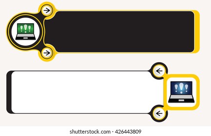 Two abstract frames for your text and exclamation marks