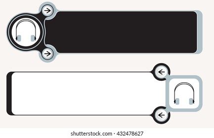 Two abstract frames for your text and headphones