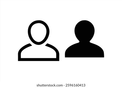 Two abstract human figures are depicted in a vector illustration.