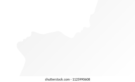 Two Abstract One Line Silhouettes Of People. EPS10 Vector