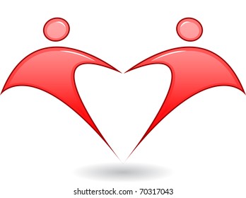 Two abstract people