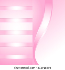 Two abstract pink background with ribbons for your design, templates, standard-sized cards.