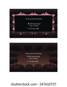 Two abstract single sided business cards or text frames 