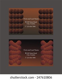 Two abstract single sided business cards 