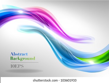 two abstract waves on the light background