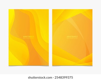 Two abstract yellow backgrounds, suitable for presentations, websites, banners, books etc