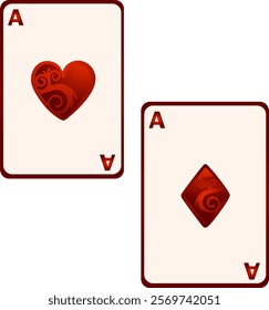 Two aces for gambling vector image