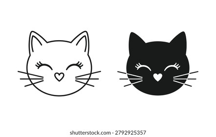 Two adorable cat faces