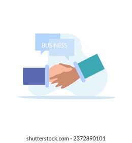 two adults shaking hands after discussing business
